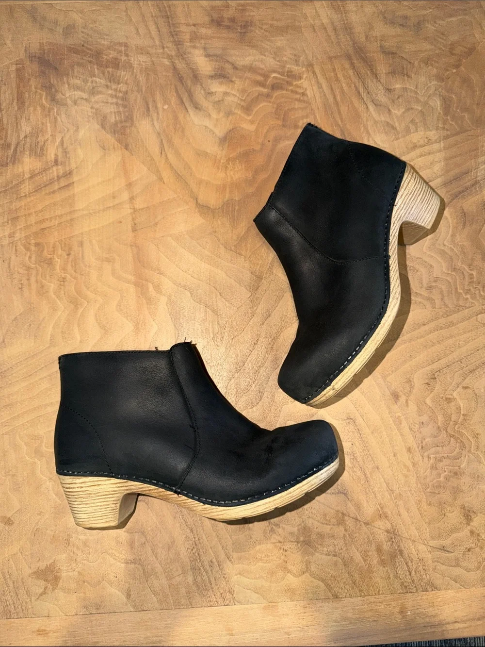 Dansko Maria Black Nubuck Leather Boots Size 37